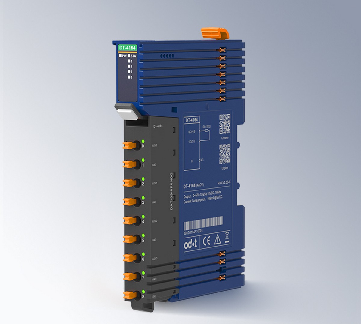 Odot DT-4164 – 4 Analogausgänge Spannung (0 – 10 V, ±10 V), 16 Bit, D-Serie