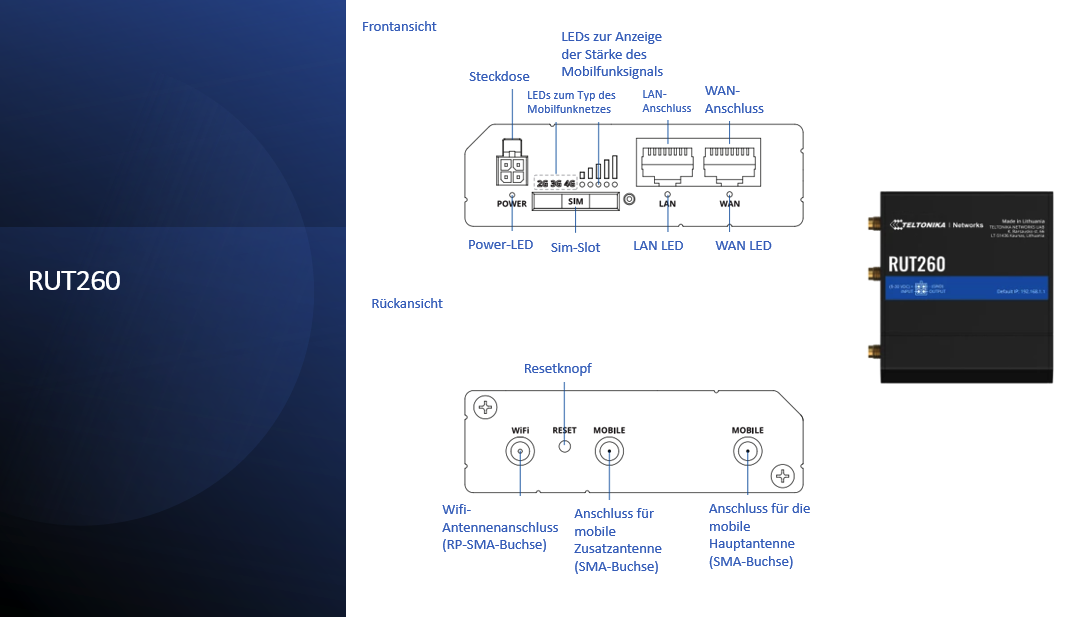 Teltonika LTE Modem / Router RUT260 LTE Cat 6 Router