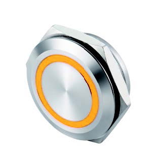 Langir LED push-button L22U M22 ultra-short with ring LED