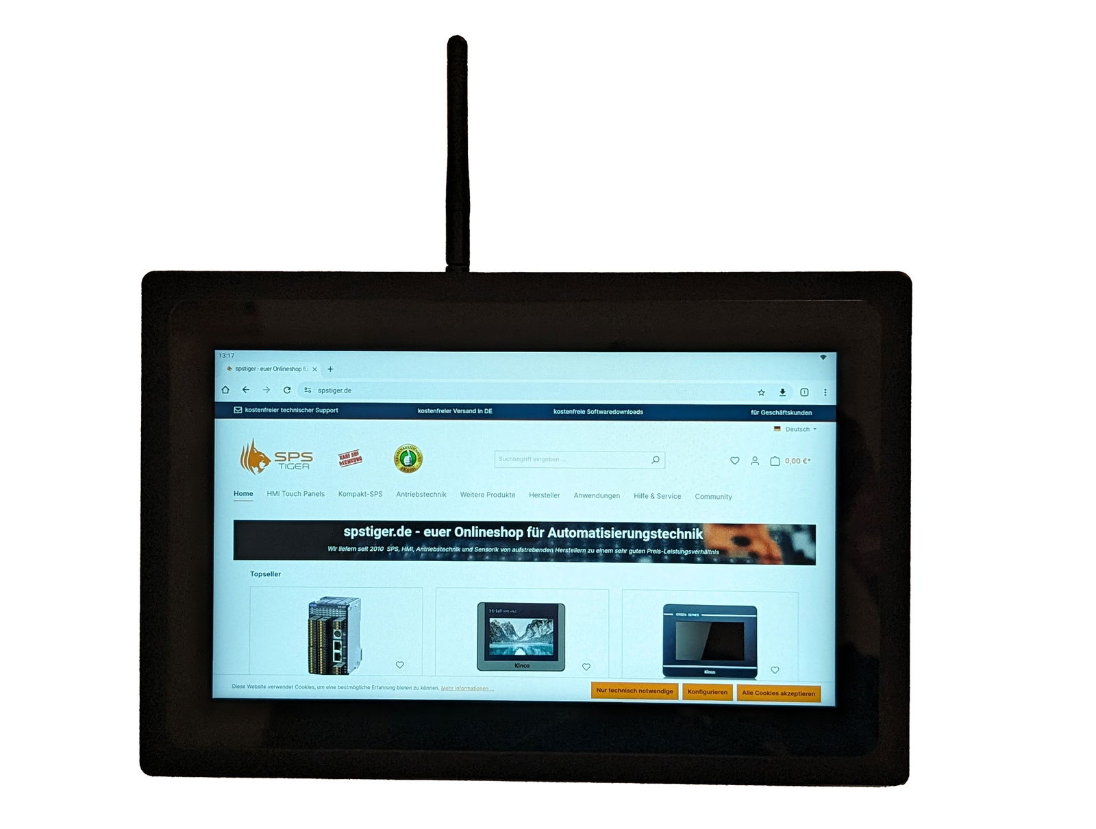 spstiger Universal Industrial Web Panel 10" LAN/WLAN (HTML5) ECO