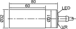 capacitive proximity switch Lanbao - diameter M30x1 - switching distance 10mm