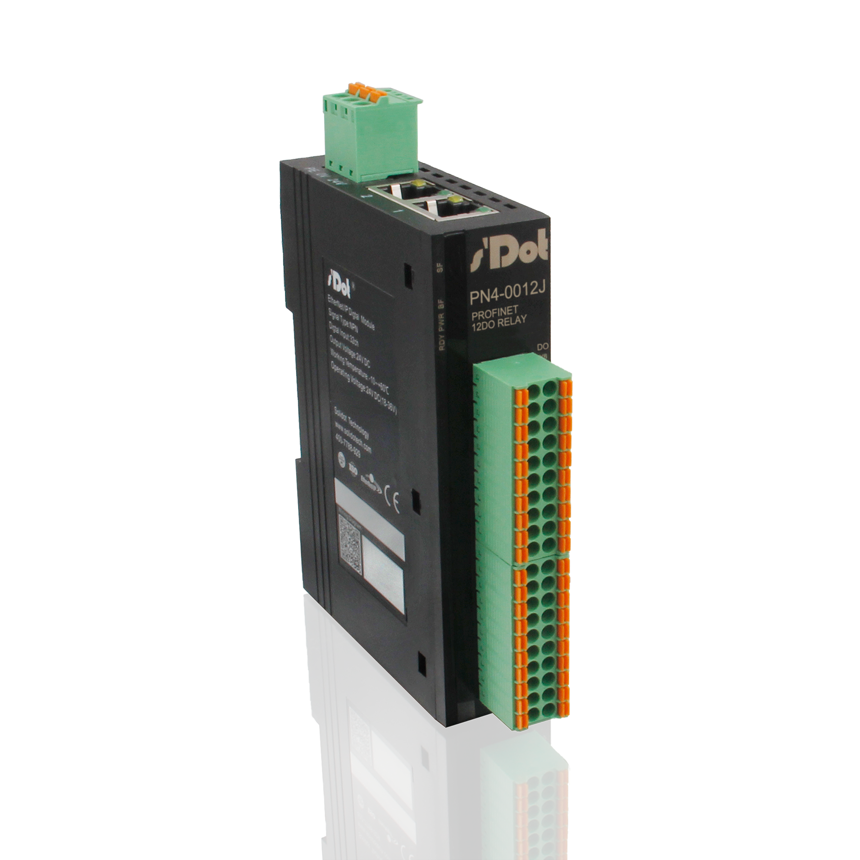 Solidot Profinet remote I/O module PN4 with 12 relay outputs