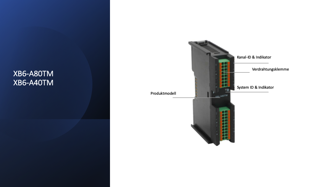 Solidot temperature module 4 temperature inputs for XB6 remote I/O RTD and TC type (PT100, PT1000 &amp; thermocouple) 