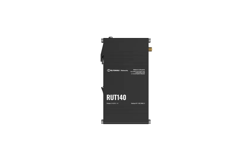 Teltonika RUT140 Ethernet Router mit zwei Ethernet-Ports-DIN-Montageschiene