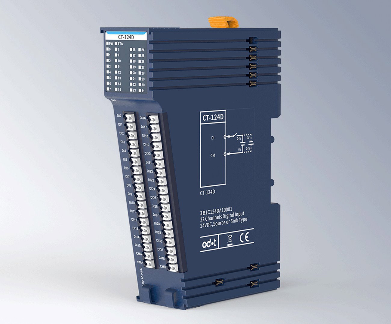 Odot CT-124D – 32 Digitaleingänge 24 V DC (PNP/NPN), separate Versorgung