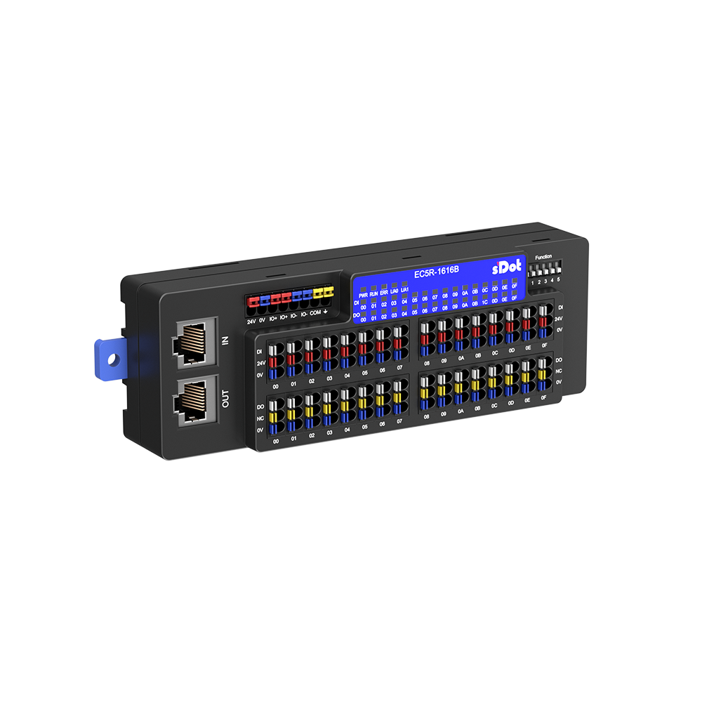 Solidot EC5R-1616B – EtherCAT Remote-I/O, 16 × DI / 16 × DO (PNP)