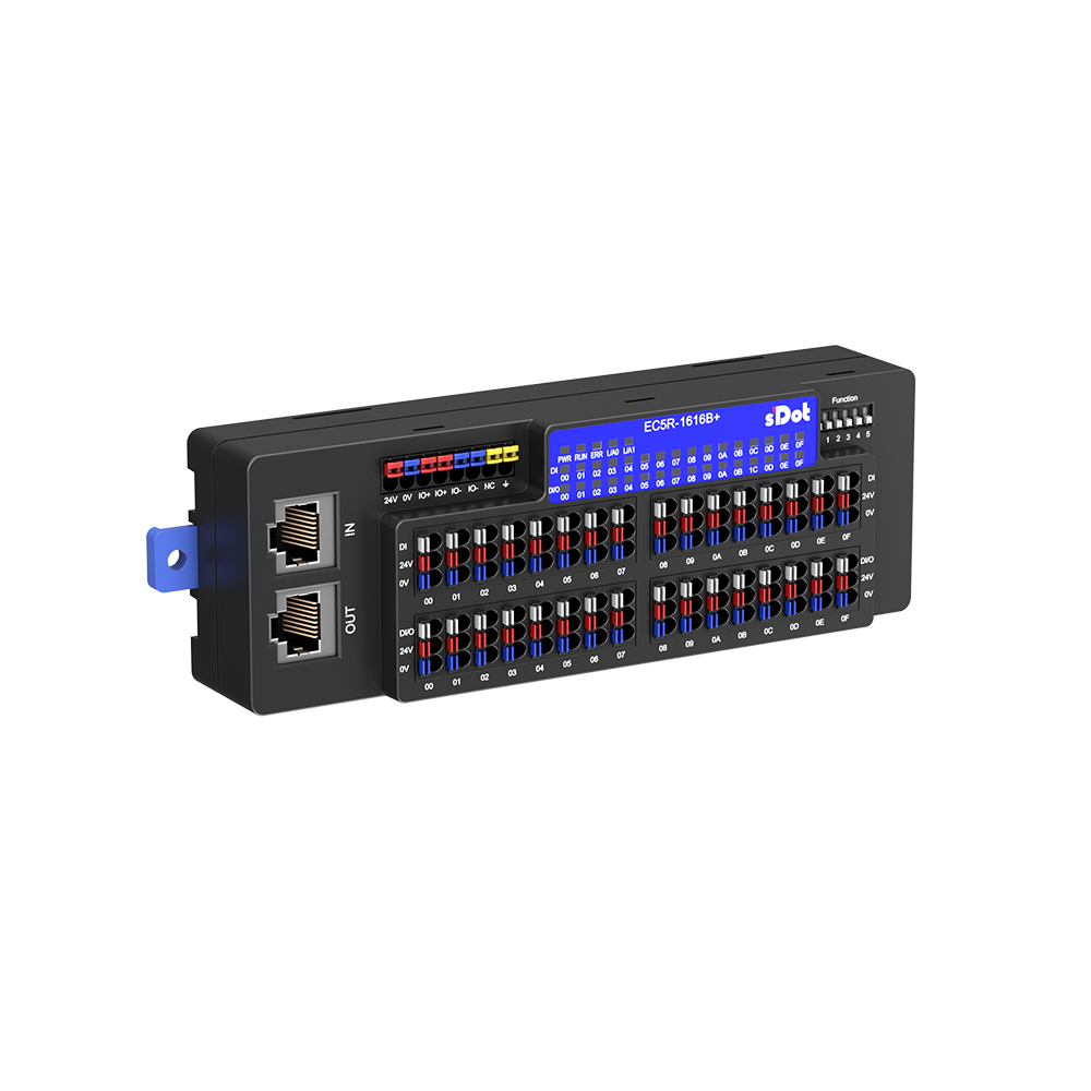 16 Eingänge (24 V DC) + 16 konfigurierbare E/A